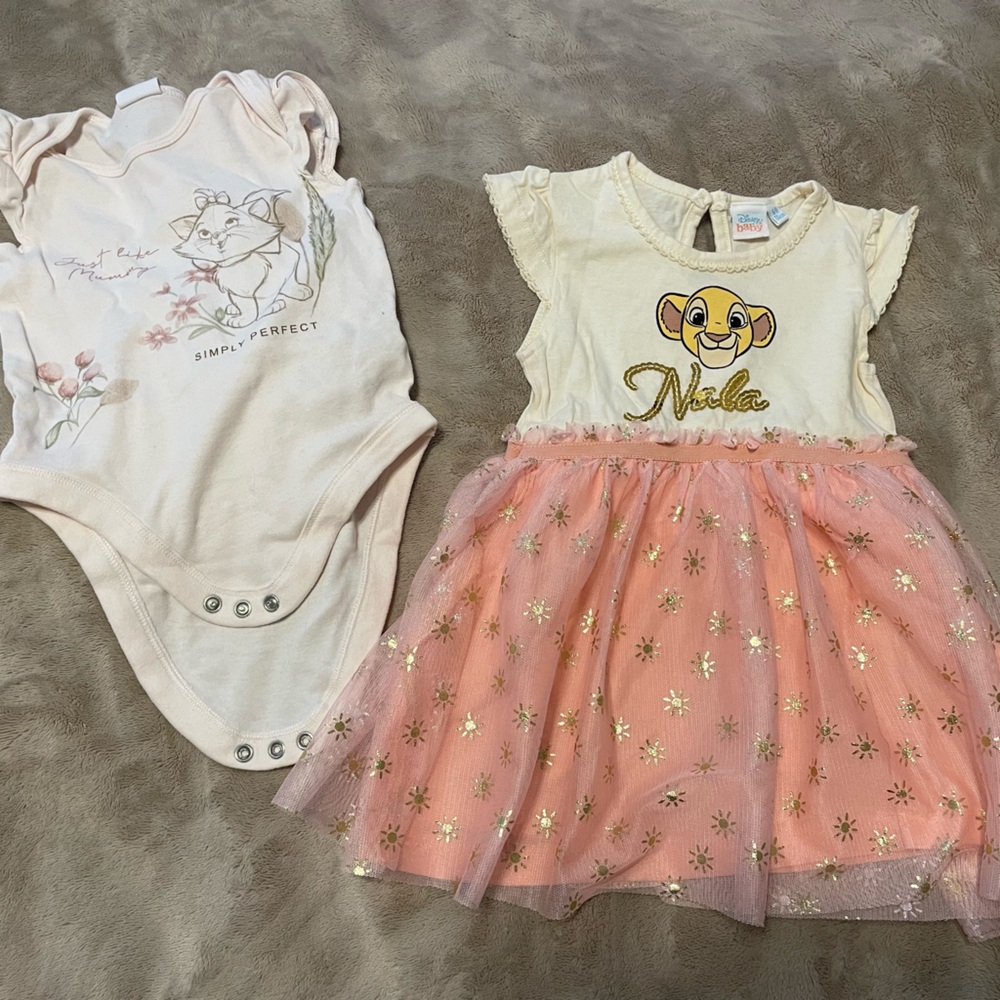 Disney Baby Bodysuit and Tutu dress